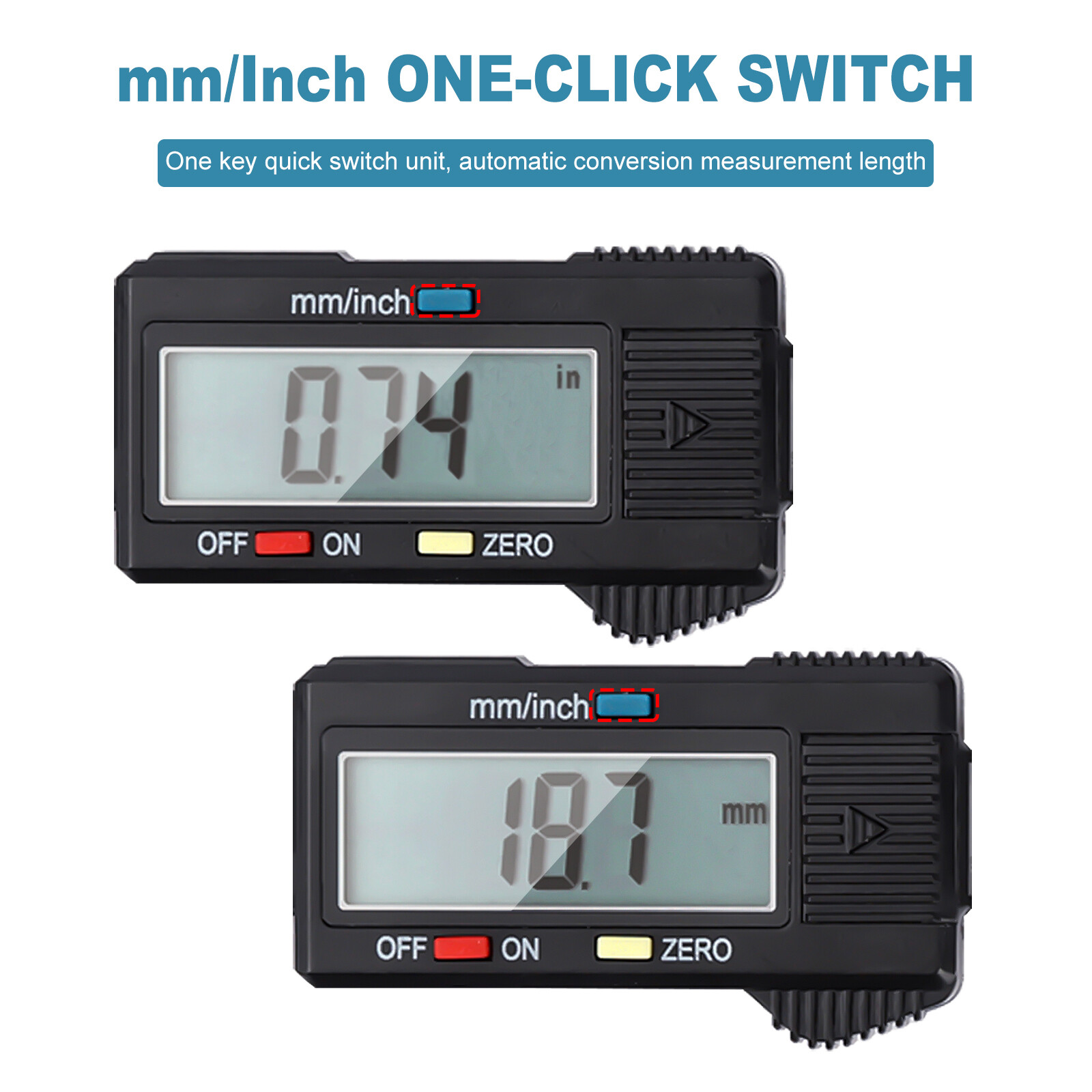 Precision 6" LCD Digital Caliper - Carbon Fiber, Micrometer & Ruler Combo Tool