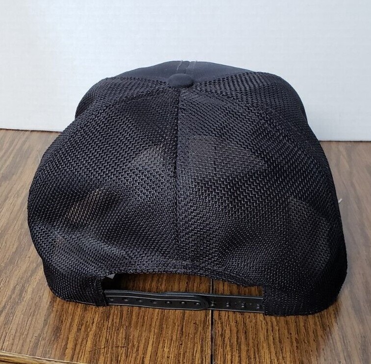 Under Armour Boy's Snapback Trucker Hat Black with Black and Gold Logo