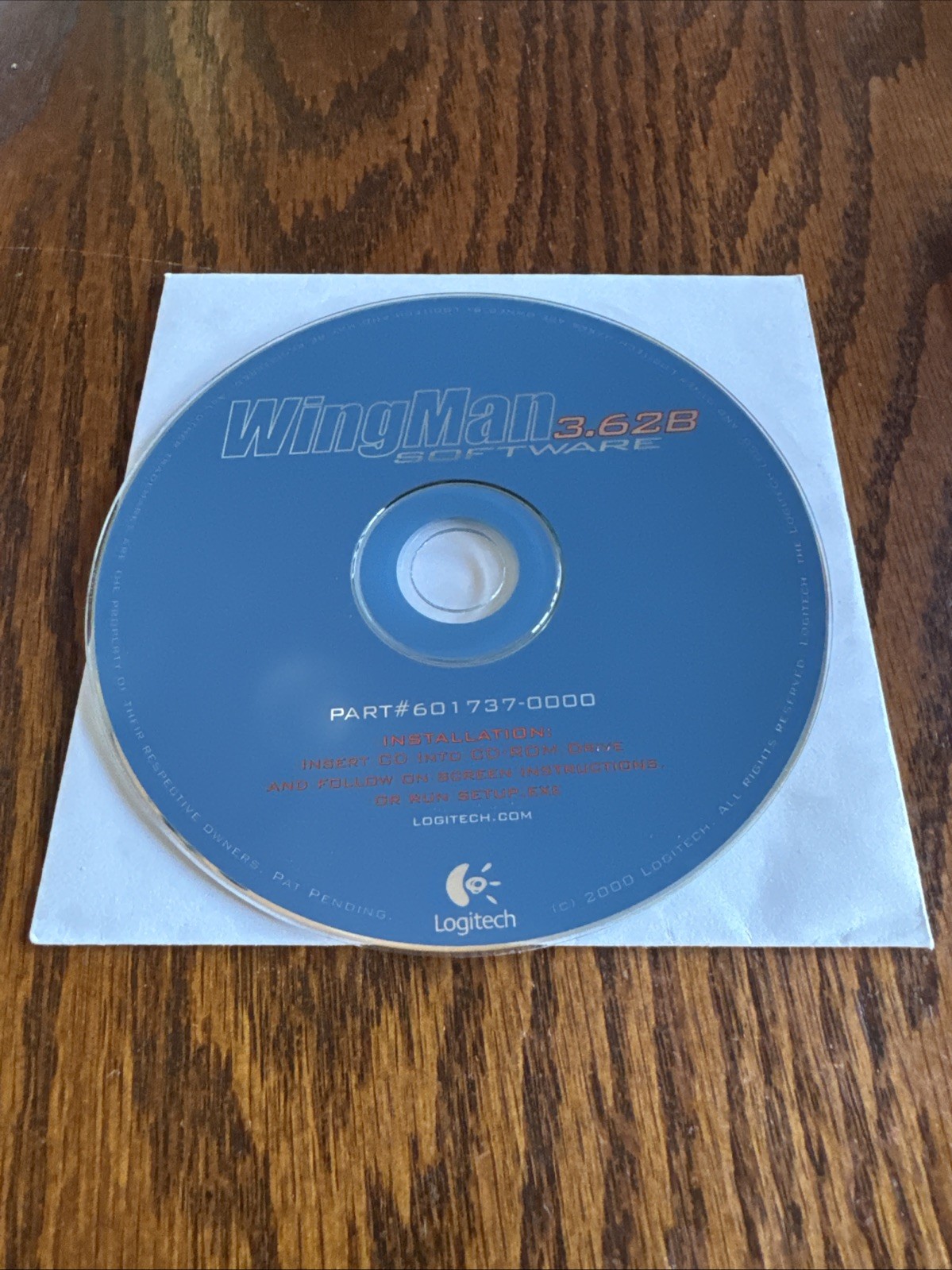 Logitech WingMan Software v 3.62B installation CD-ROM 601737-0000 No Controllers