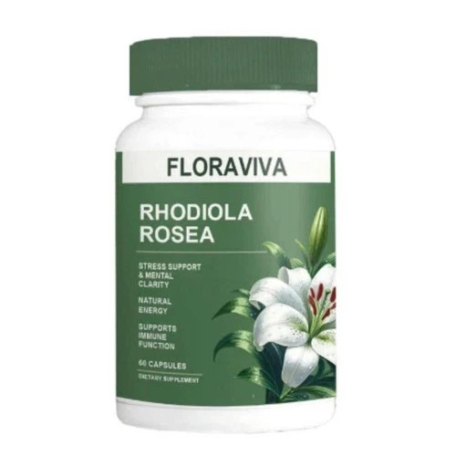 Floraviva Rhodiola Rosea Capsules | Natural Energy Booster & Stress Relief Suppo