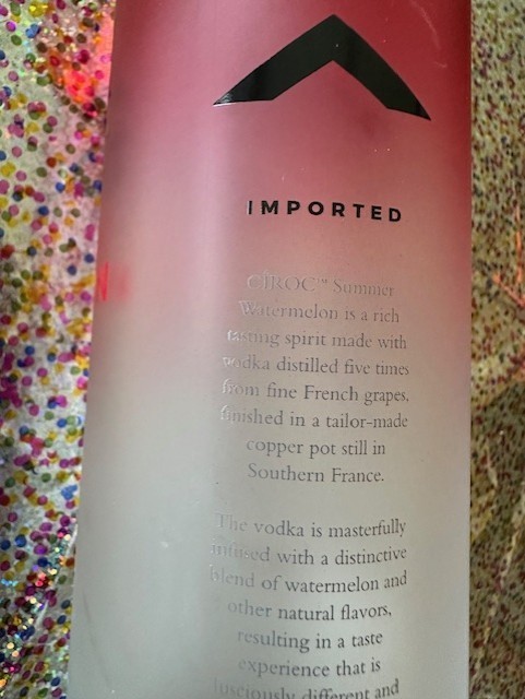 Empty Ciroc Vodka Bottles Summer Watermelon and Apple 750 ml Bottle
