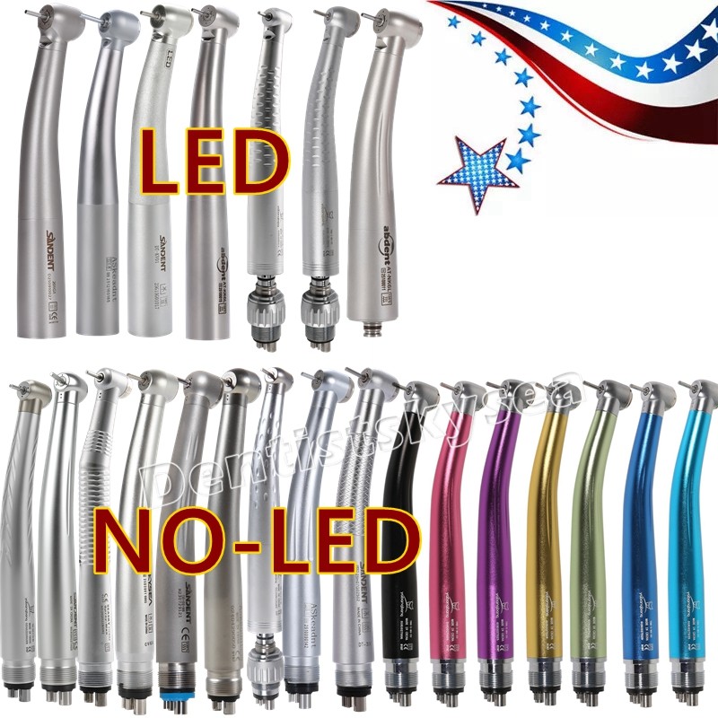 Dental High Speed Handpiece / Fiber Optic Turbine Push Button 4H Fit NSK KAVO