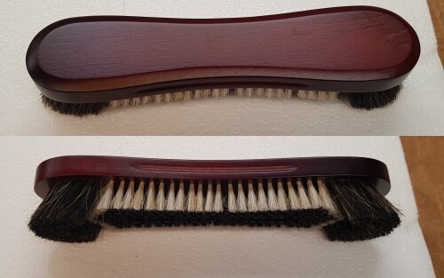 Snooker Pool Table Brush Deluxe 12" Mahogany with Genuine Horsehair Billiards