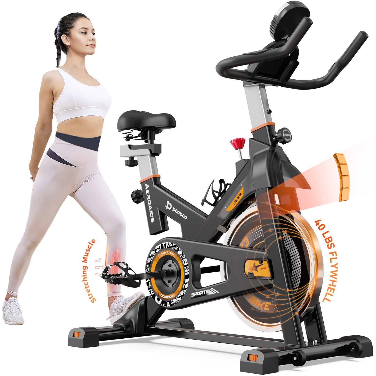 Stationary Bike Exercise Bike Home Cardio Workout Bike Fitness  Bicycle Cycling