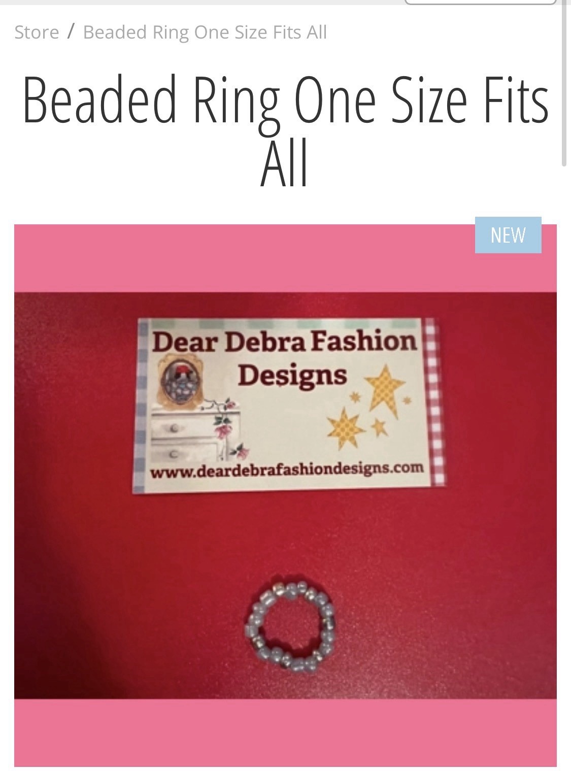 Beaded Ring One Size Fits All