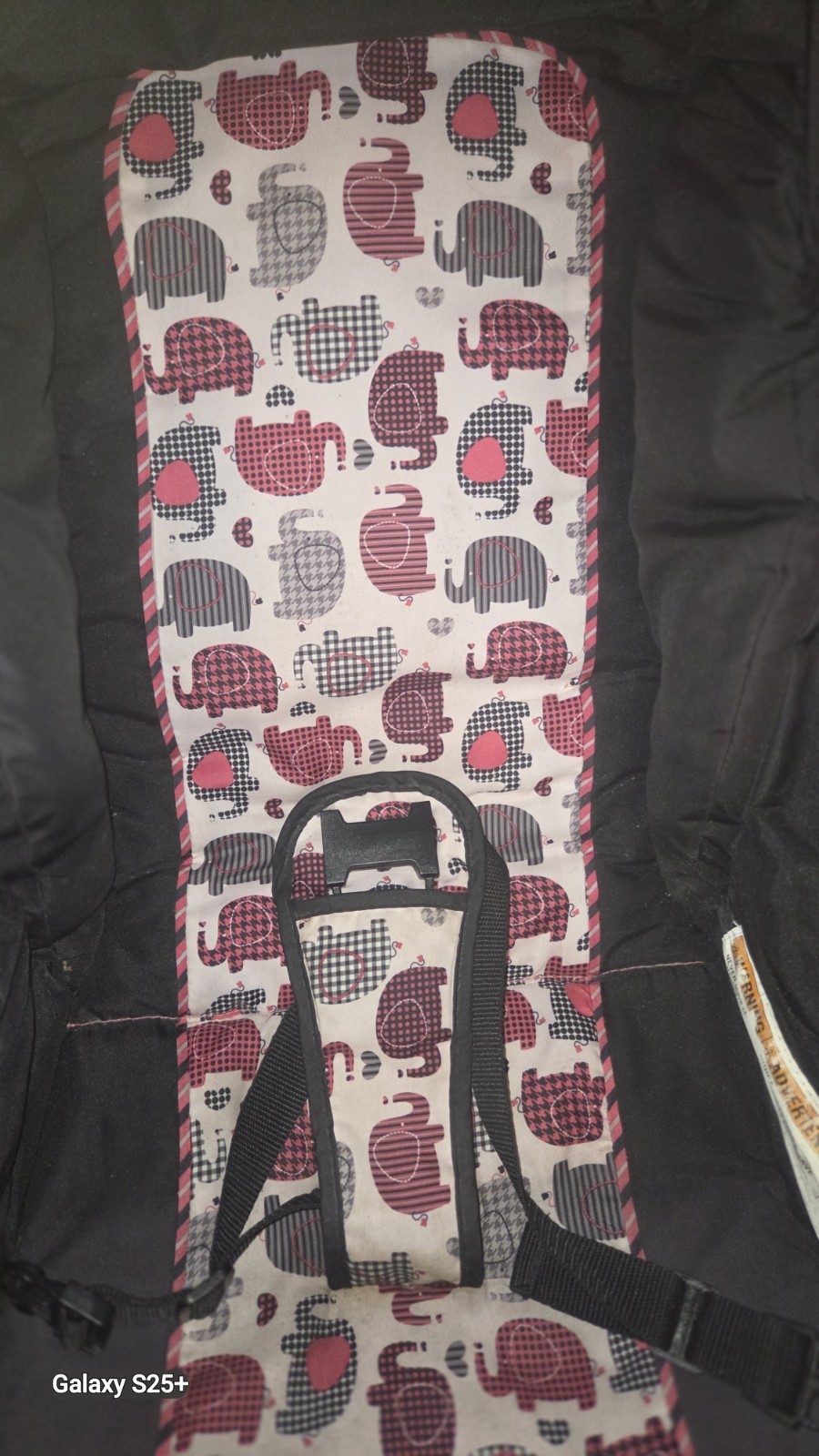 Safety 1st Single Stroller Black/Pink Canopy Hood Cup Holder Storage Basket
