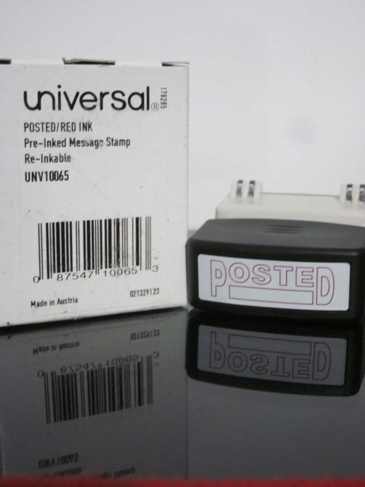 Universal Brand Pre-Inked Message Posted Stamp Red UNV10065 (b