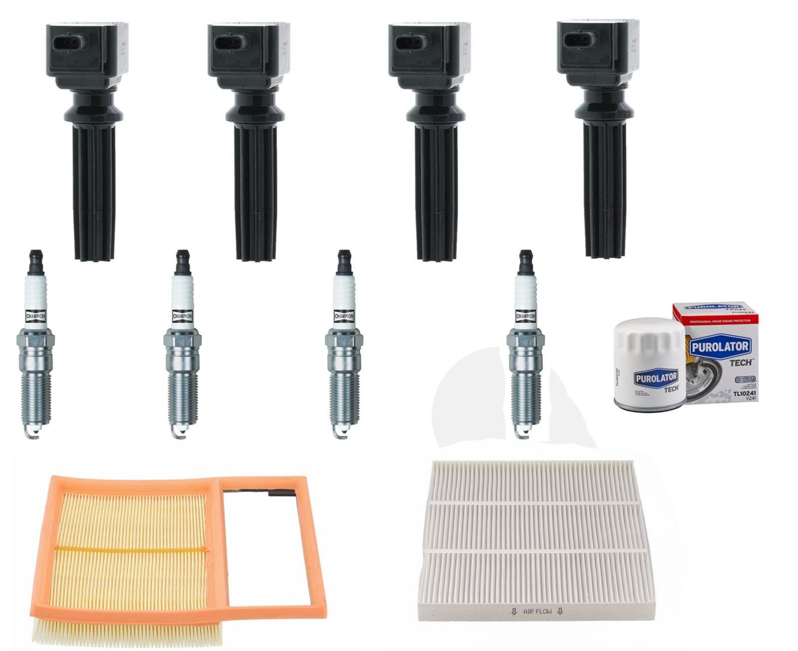 Direct Ignition Coils Spark Plugs Tune Up for 2013-2020 Ford Fusion 2.0L Hybrid
