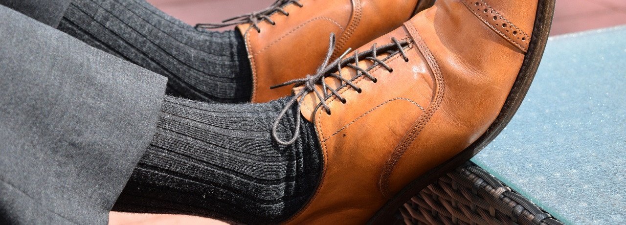 Boardroom Socks Men's Merino Wool Over the Calf Dress Socks - Knit in USA