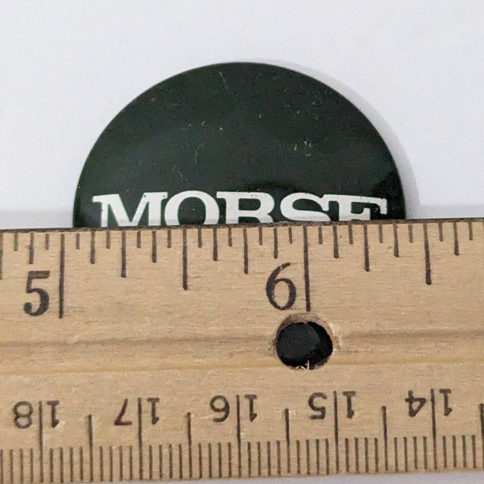 Morse 1 3/8" Green and White - Political Campaign Pinback Button
