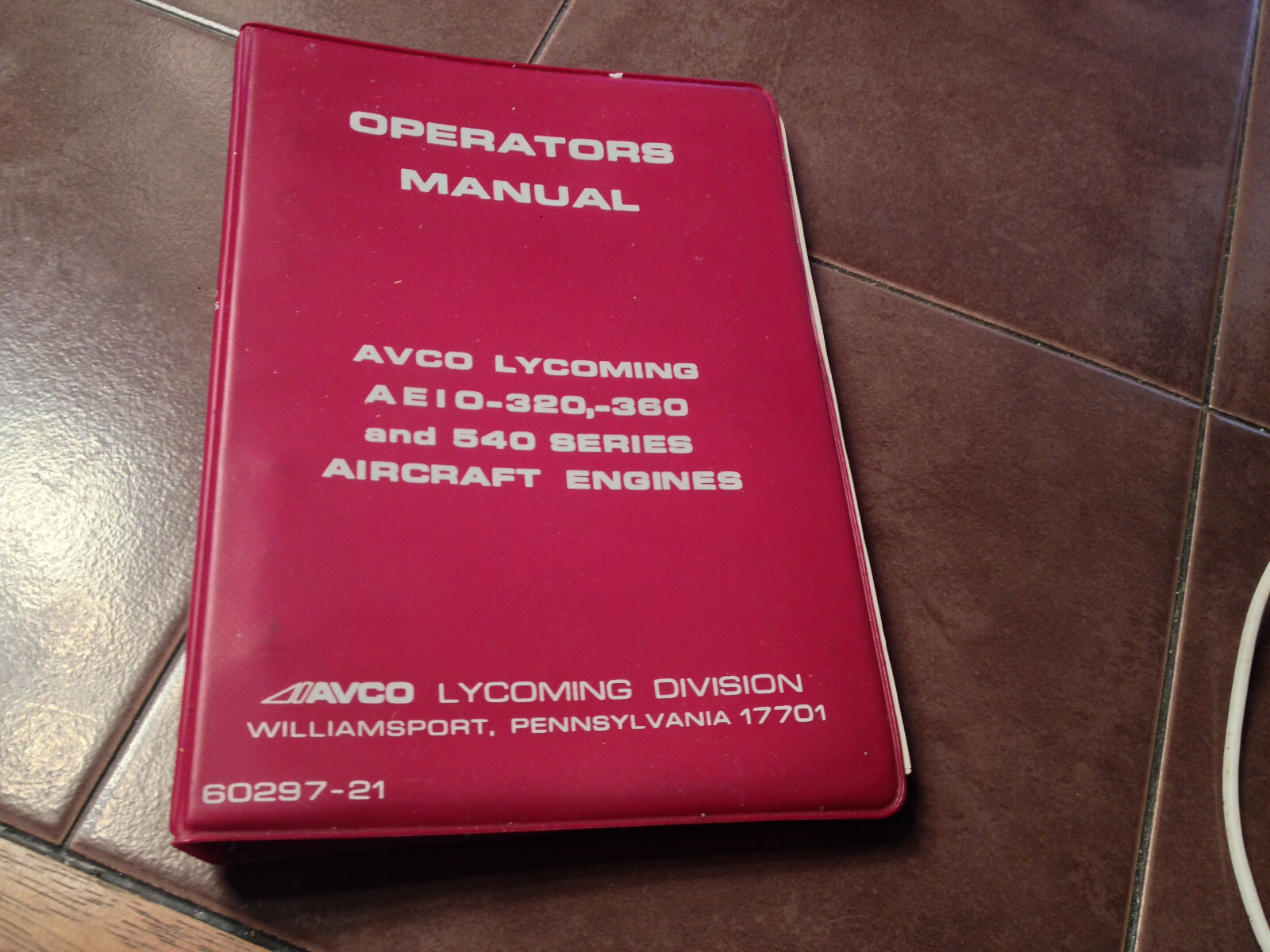 Lycoming AEIO-320, AEIO-360 & AEIO-540 Engine Operator's Manual
