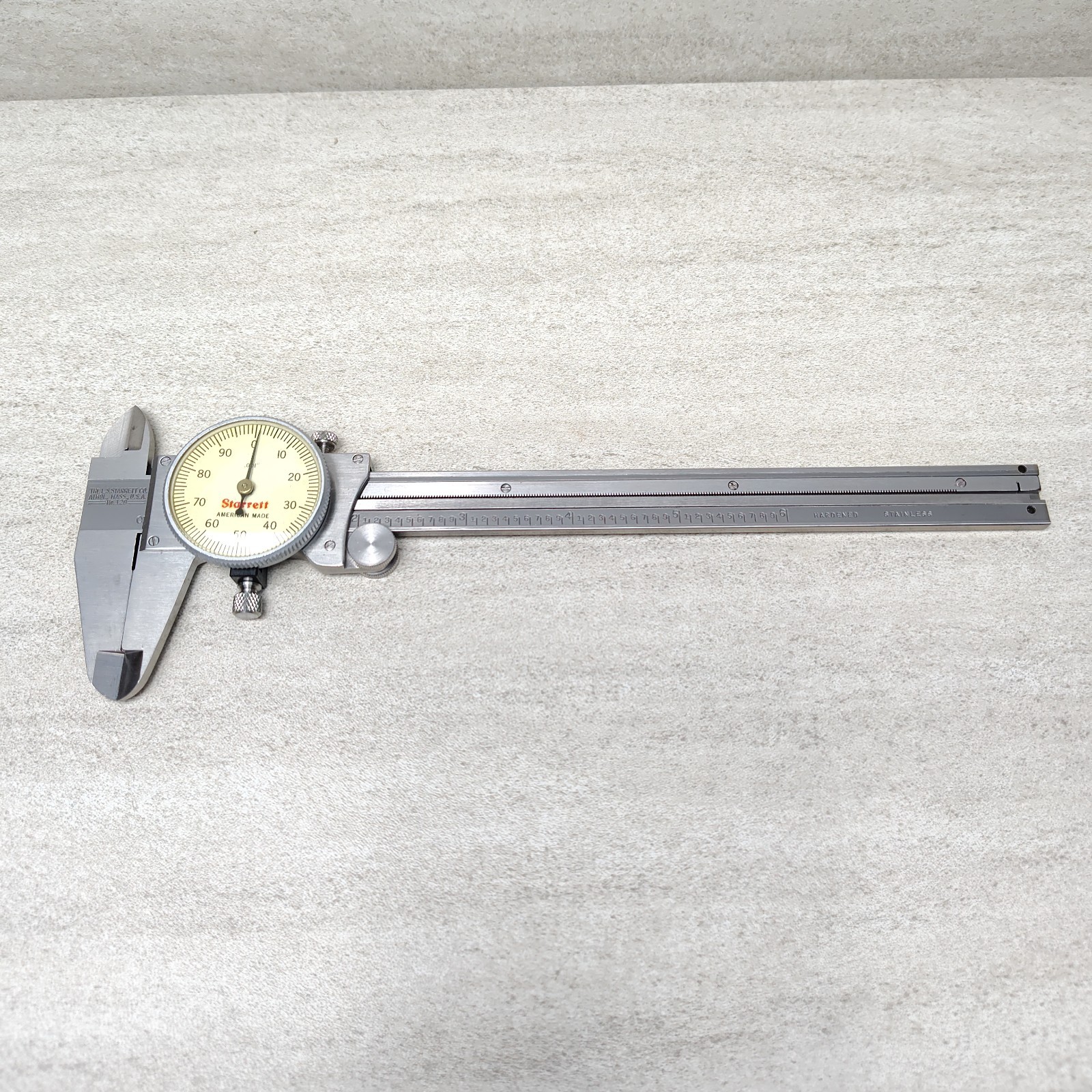 Starrett 120 Hardened Stainless Steel Dial Caliper, USA - Parts/Repair