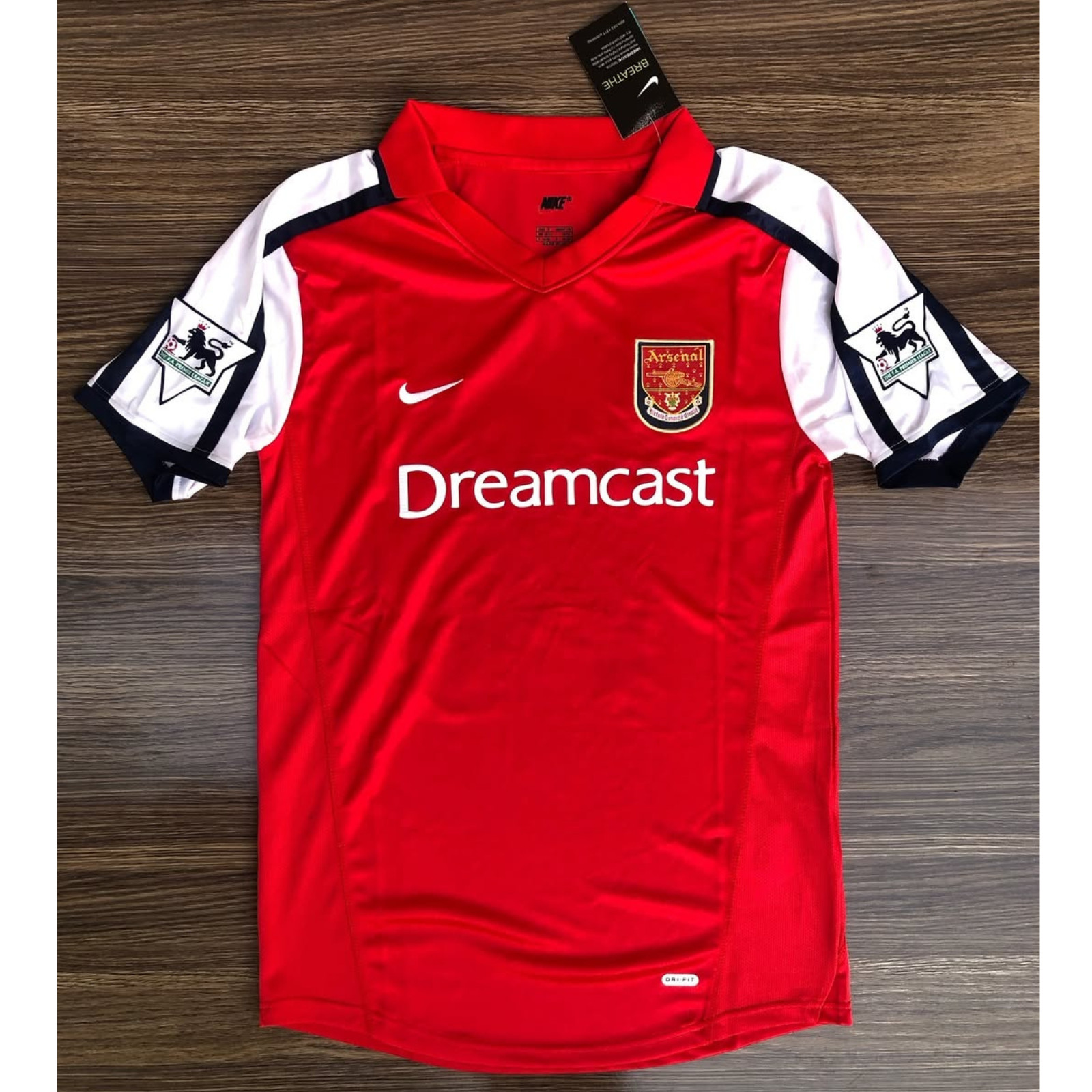 Arsenal 2001/2002 Bergkamp #10 AFC Home Jersey Premier League Shirt size XL
