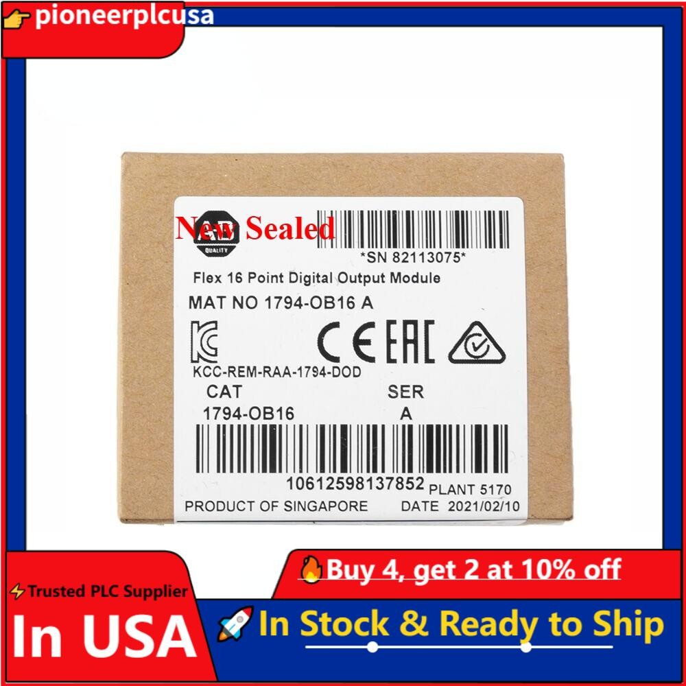 Sealed 1794-OB16 FLEX 16-Point Digital Output Module 1794OB16 NEW