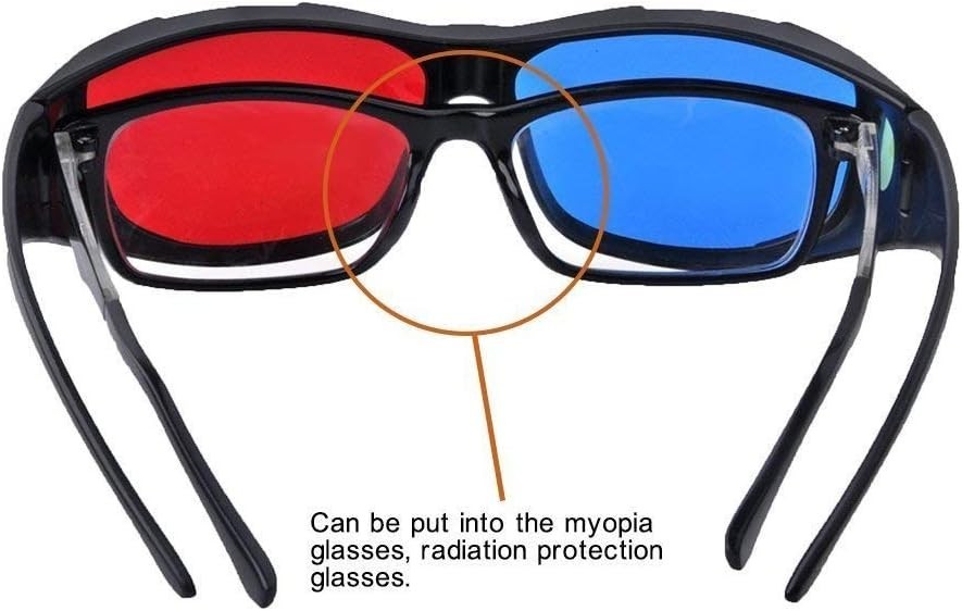 Durable Black Plastic Frame 3D Glasses