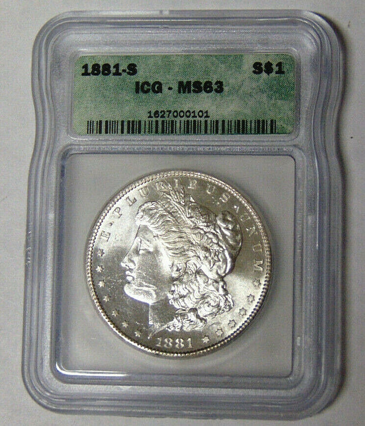 ICG MS63 1881-S Morgan Silver Dollar Choice Uncirculated #1627000101