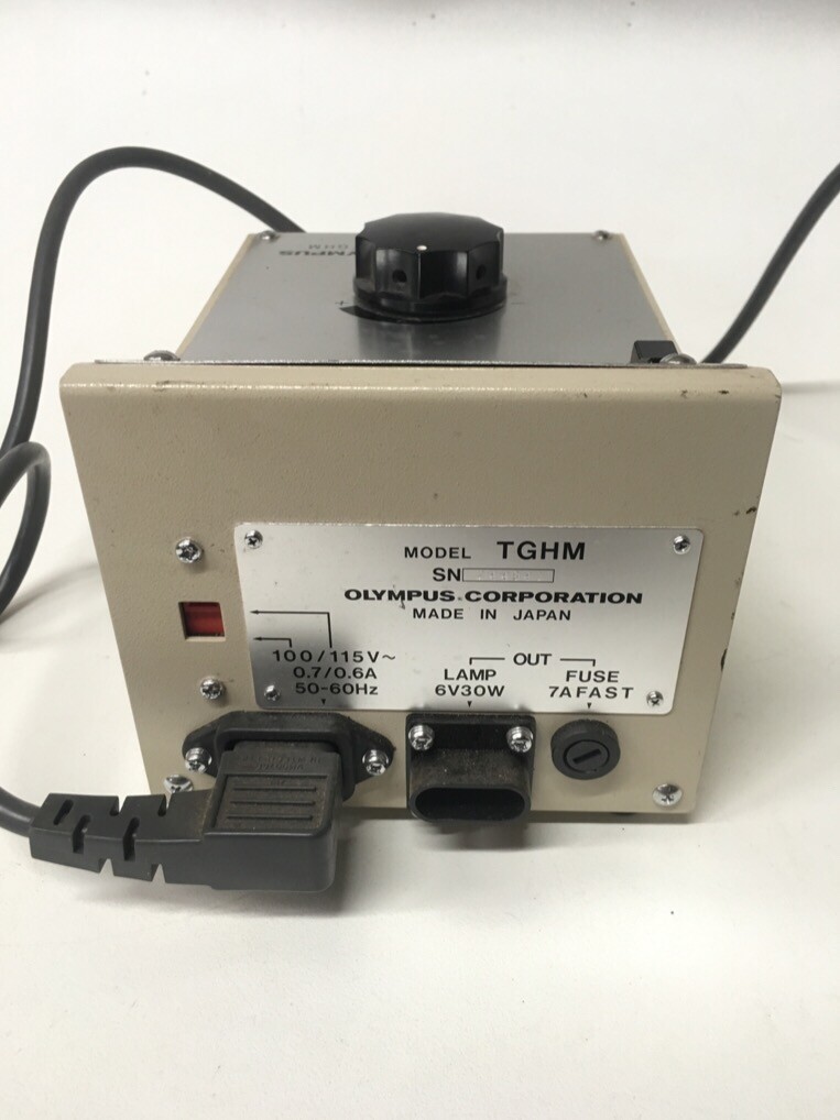 OLYMPUS MICROSCOPE LAMP LIGHT SOURCE VARIABLE POWER SUPPLY TGHM