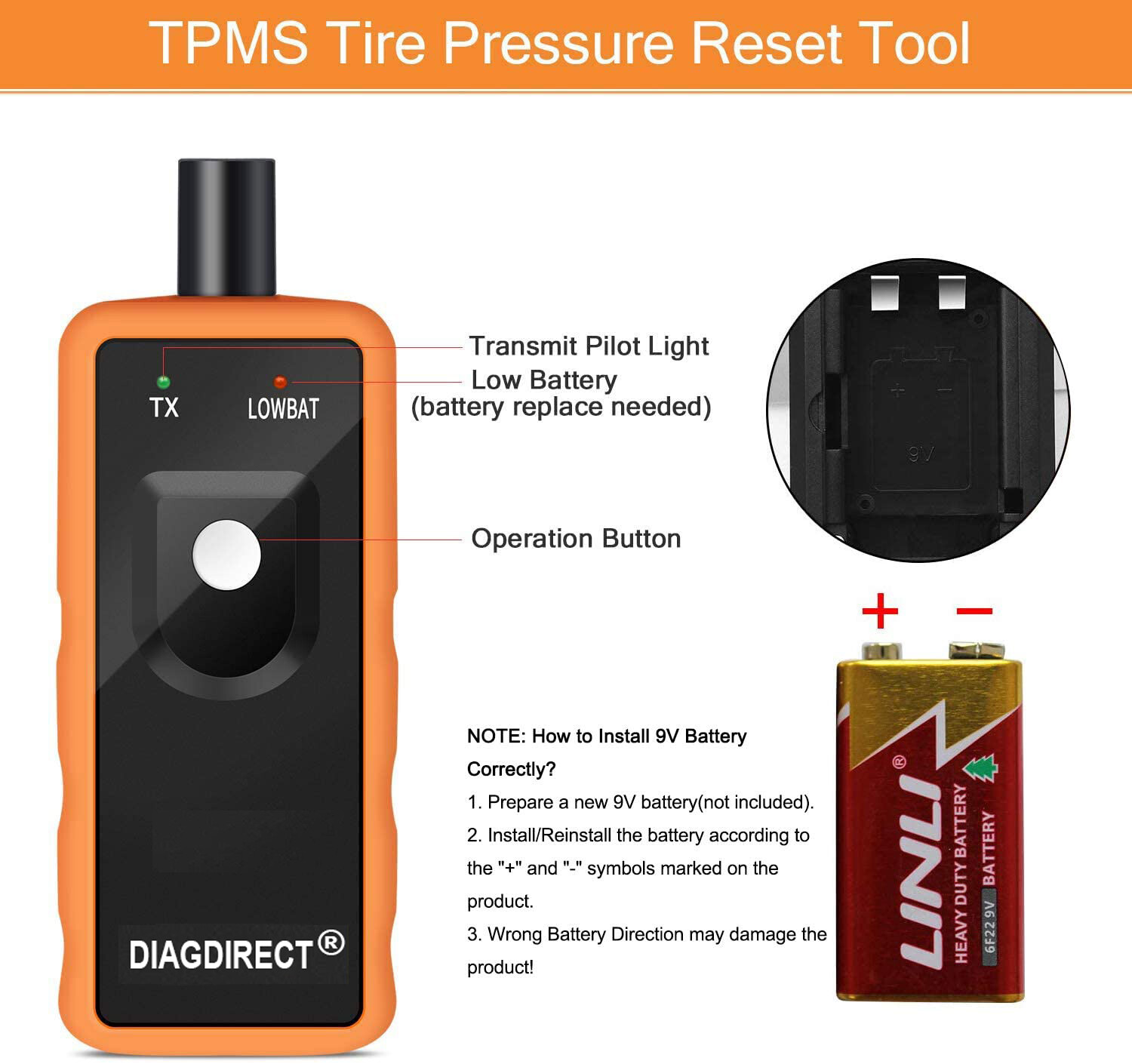 EL-50448 TPMS Relearn Reset Tool for GM Tire Sensor Programming Activation Tool