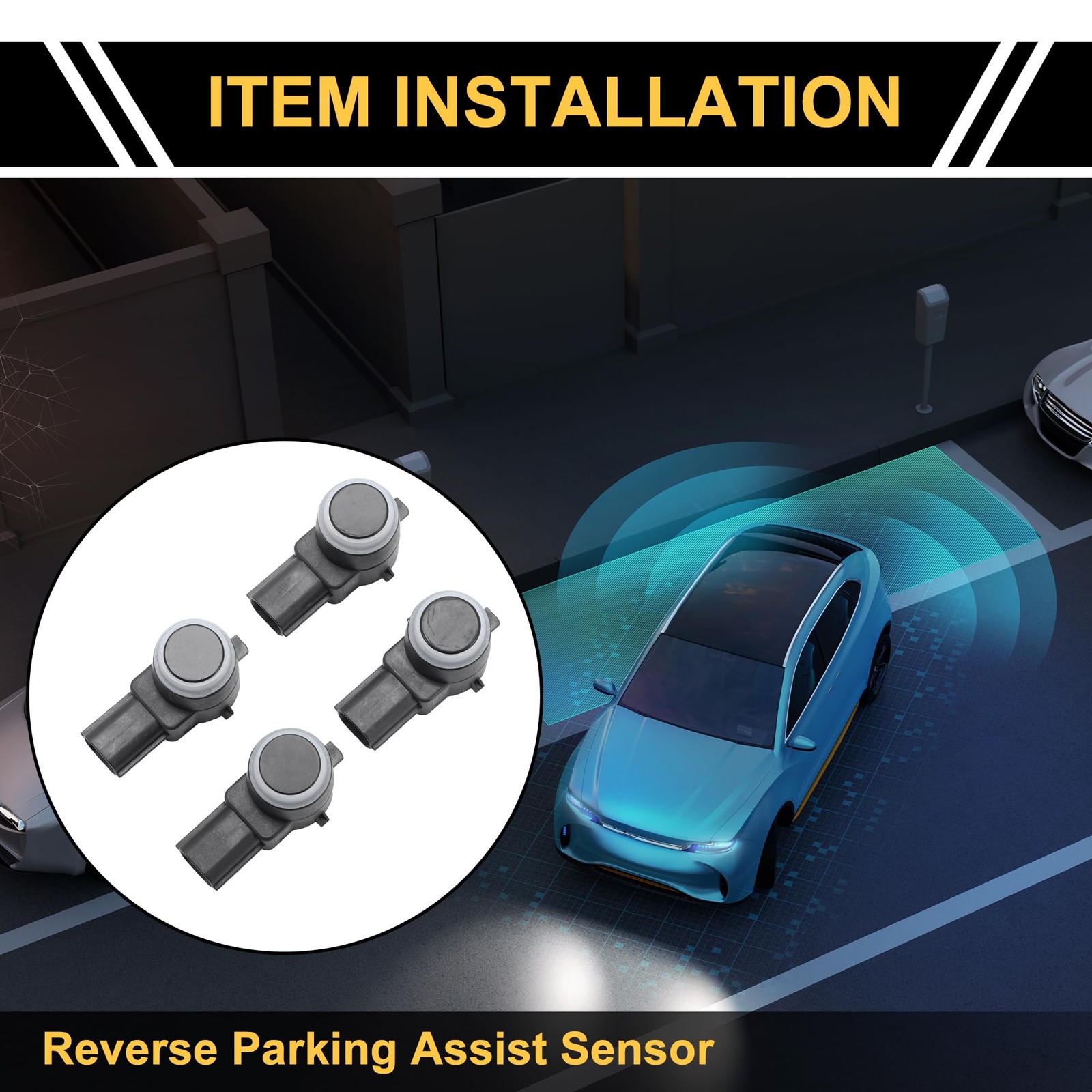 4 Pcs Bumper Backup Parking Sensor for Ram 1500 2500 3500 2011-2017 Reverse P...
