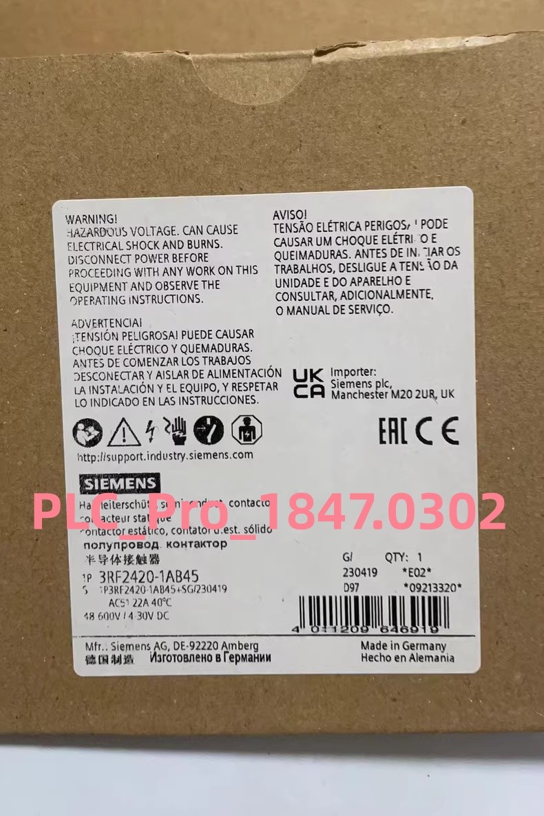 3RF2420-1AB45 1PCS Brand New SIEMENS 3RF24201AB45 Contactor  Fast shipment