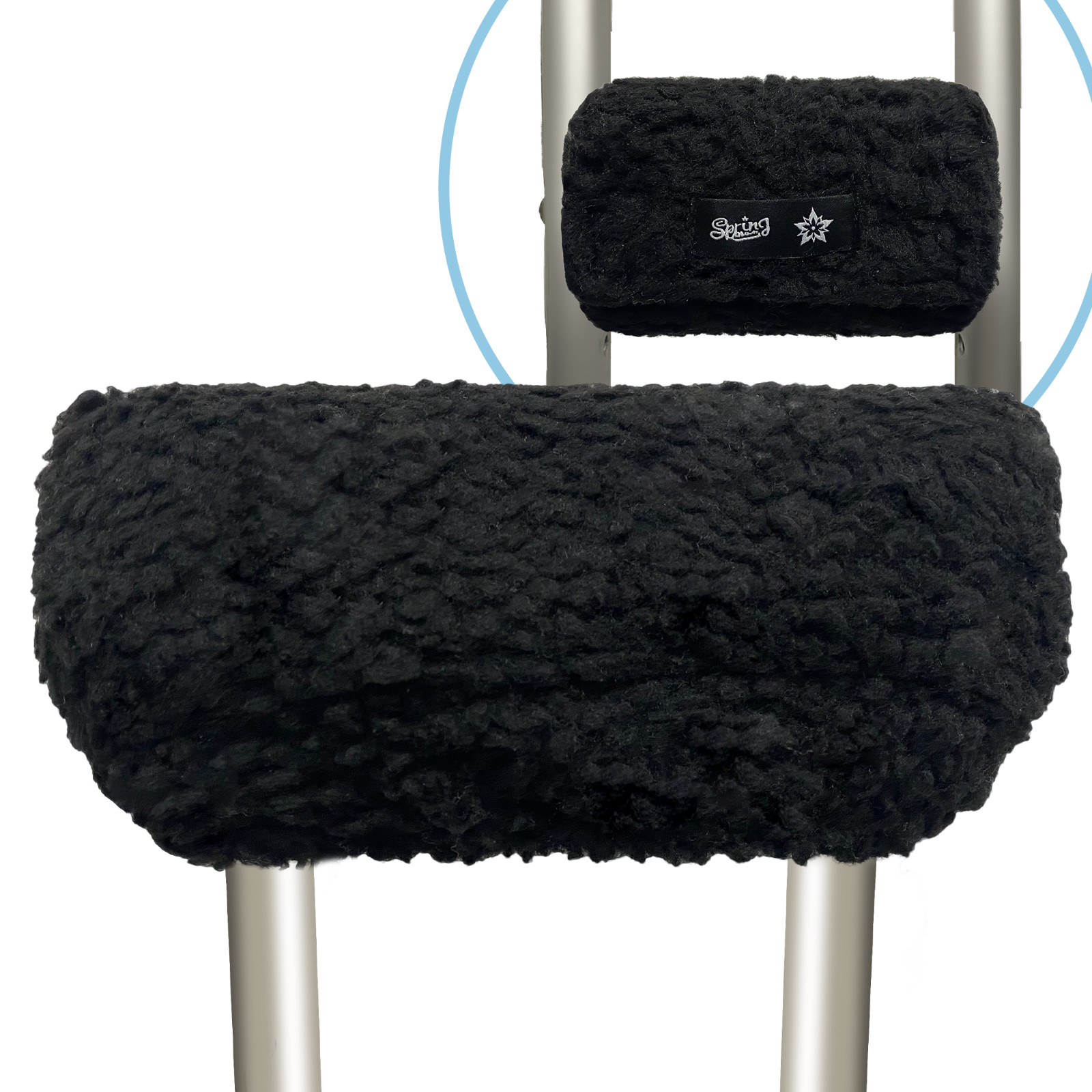 SPRING SEAON Plush Memory?Foam Crutch Underarm Pad & Hand?Grip Padded Covers