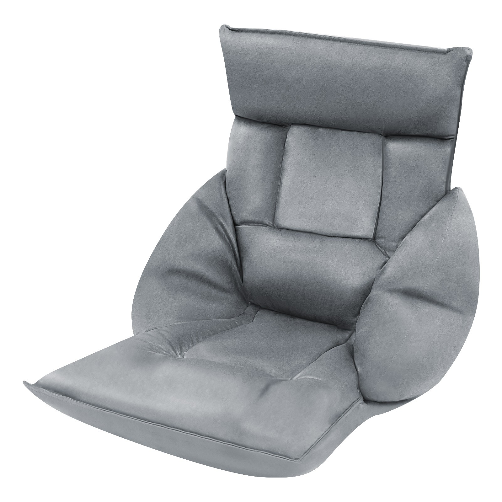 Adjustable Lazy Sofa Floor Chair Floor Seating w/Armrests Bedroom 220lbs Grey