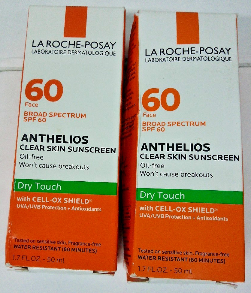 2x La Roche-Posay Anthelios Clear Skin Sunscreen Dry Touch SPF 60 3.0oz