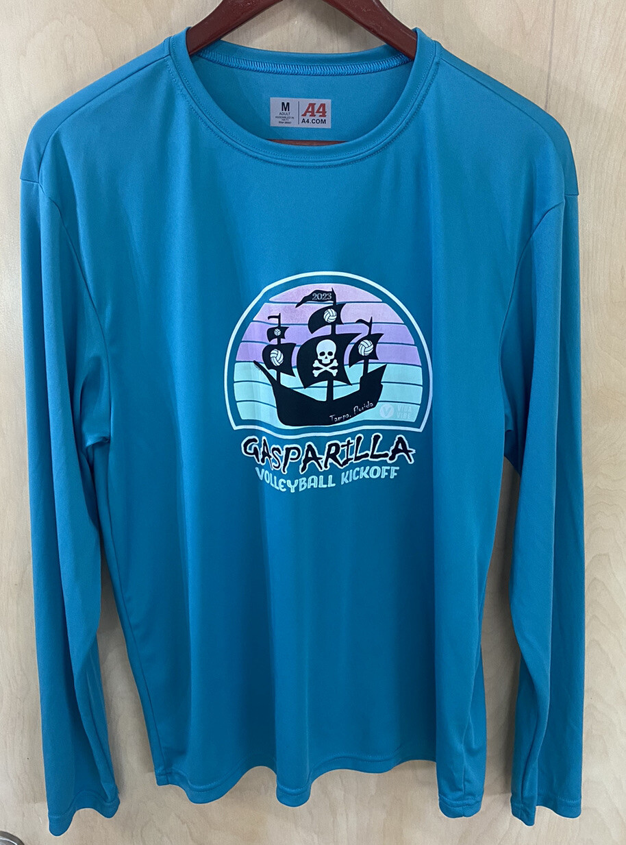 Gasparilla 2023 Volleyball Kickoff Tampa  Long Sleeve Shirt Polyester Adult M