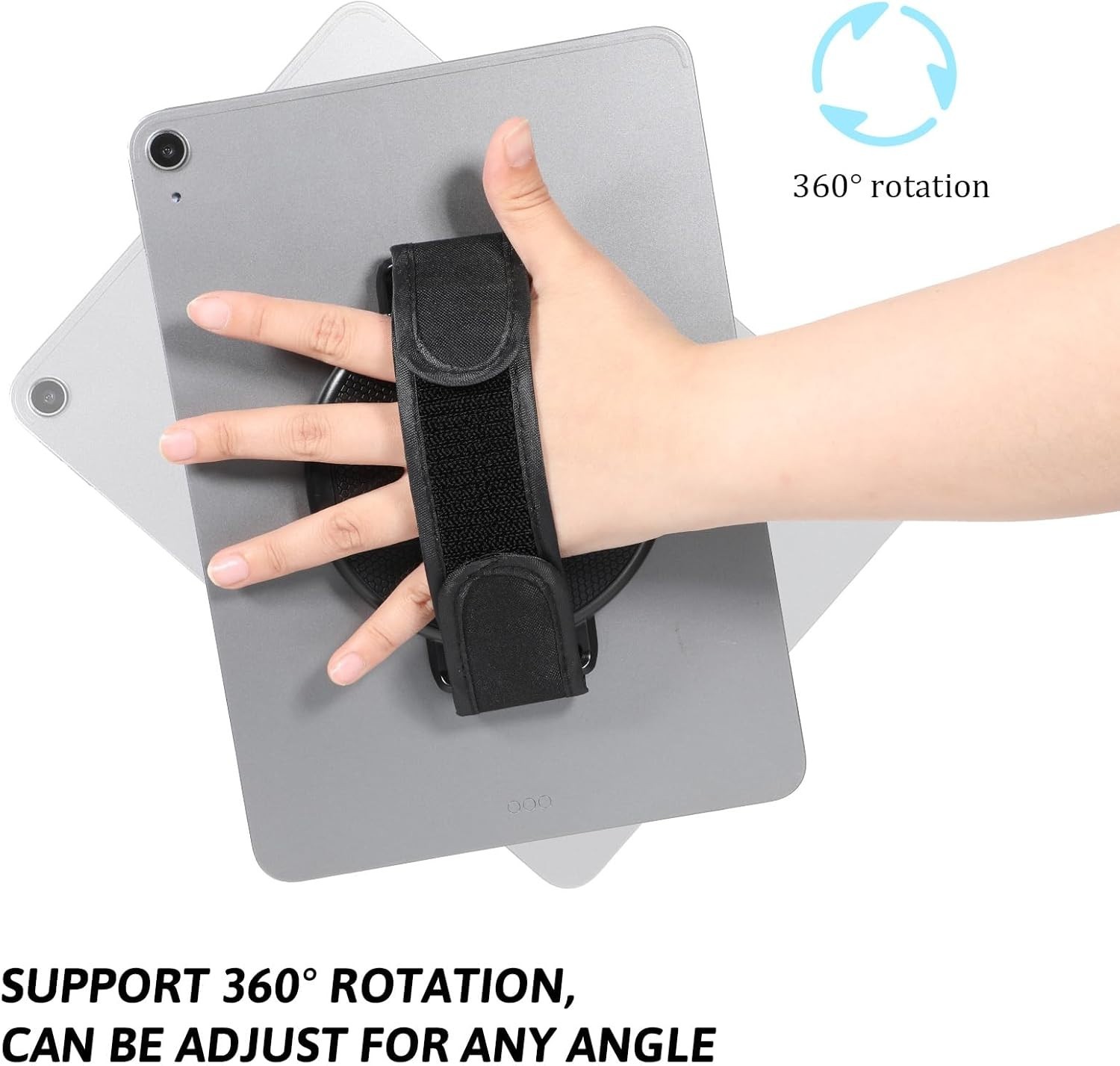Multi-Angle Rotating Tablet Stand with Hand Loop for All 7-11 Inch Tablets
