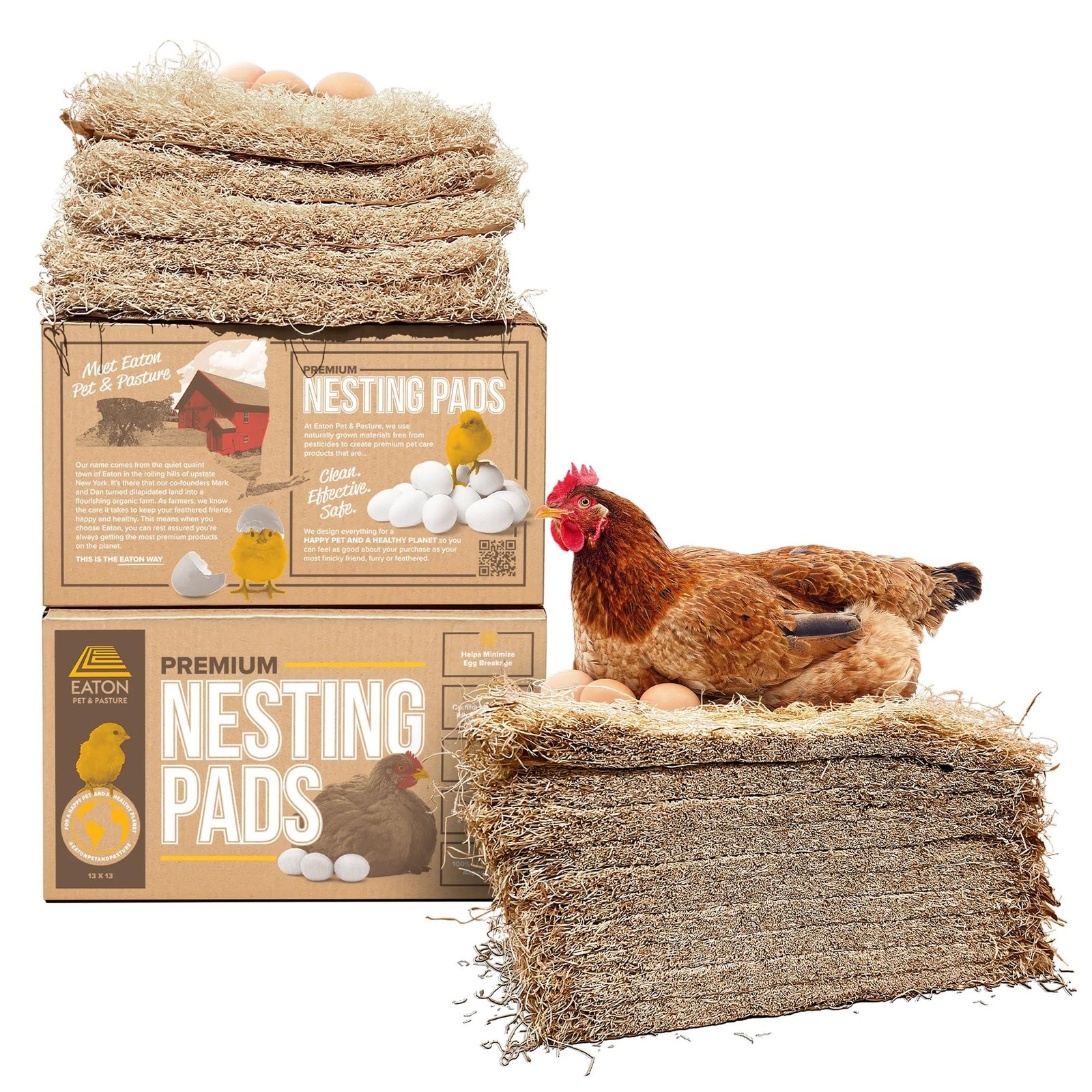 13in Poultry Egg Nesting Pads 10Pk Aspen Fiber Coop Bedding Min Break