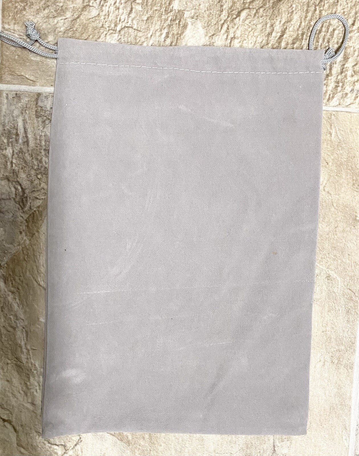 Mibote Gray Small Drawstring Dust Bag 15”x9”