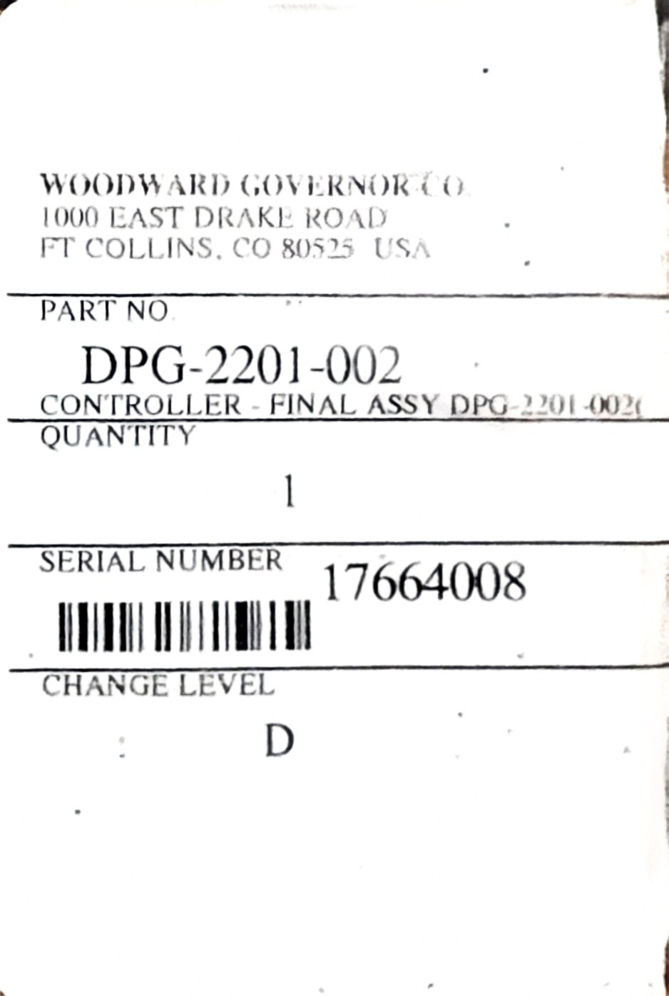 WOODWARD DPG-2201-002 Controller Brand New In Packaging