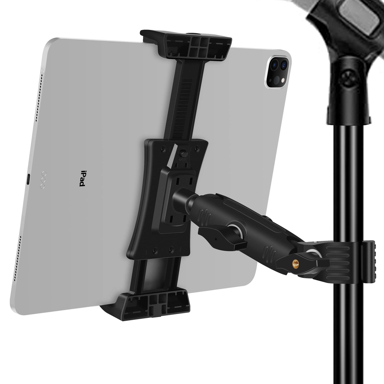 Ipad Holder for Mic Stand, Holder Micophone Music Stand Mount Adjustable Rota...