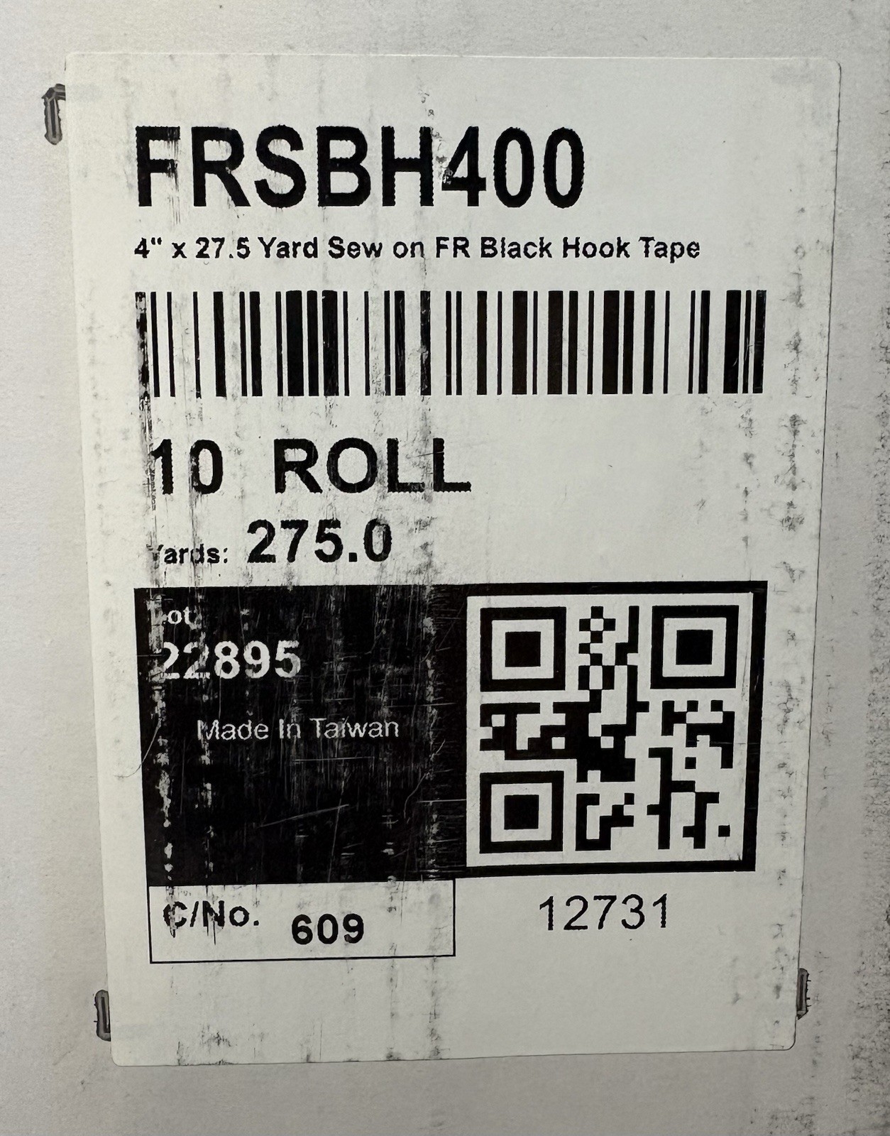 Halco FRSBH-400 4x27.50 Black FR Hook