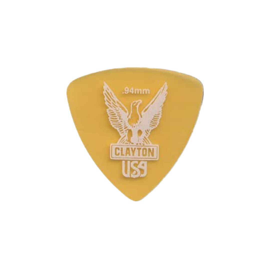 Clayton Ultem Gold Rounded Triangle Picks .94mm 3 Picks