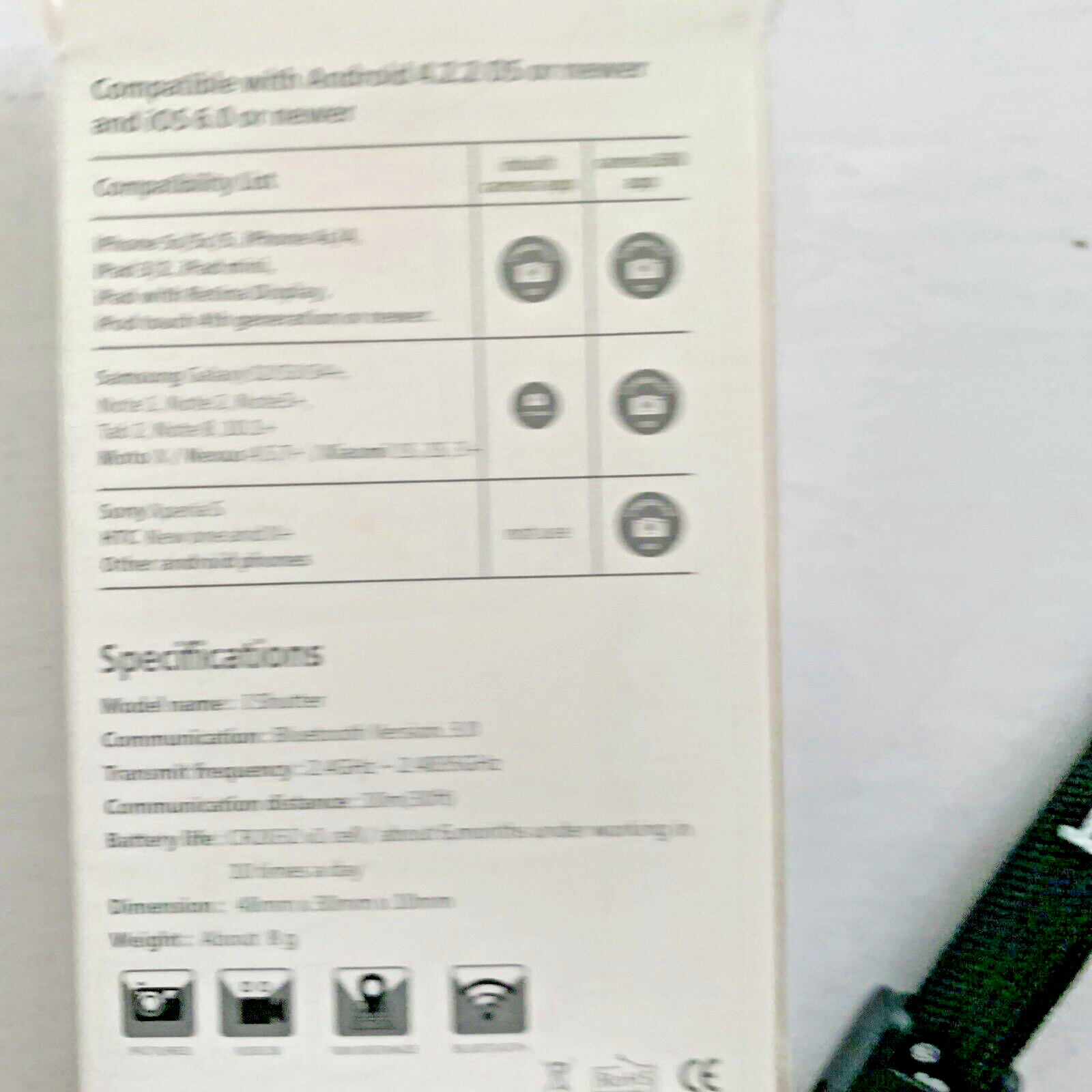 Bluetooth Shutter Remote Control Button for Smart Phone NEW in Box FREE Shipping
