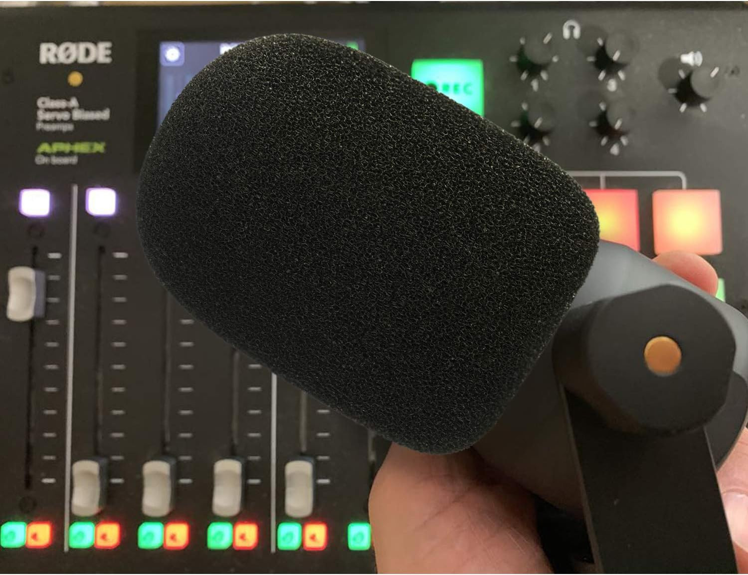 PodMic Pop Filter Foam Cover - Mic Windscreen Wind Cover Customized for Rode Pod