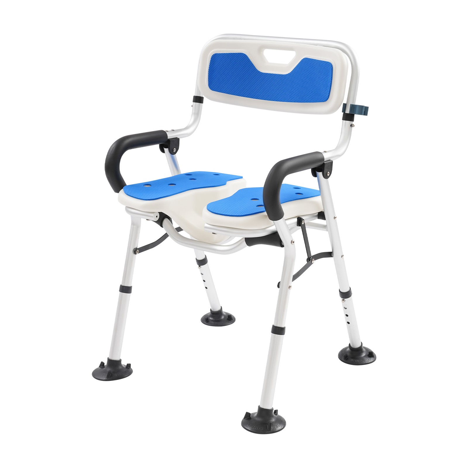 Heavy Duty Shower Chair U-Shape Seat Foldable Shower Chair for Private Washing