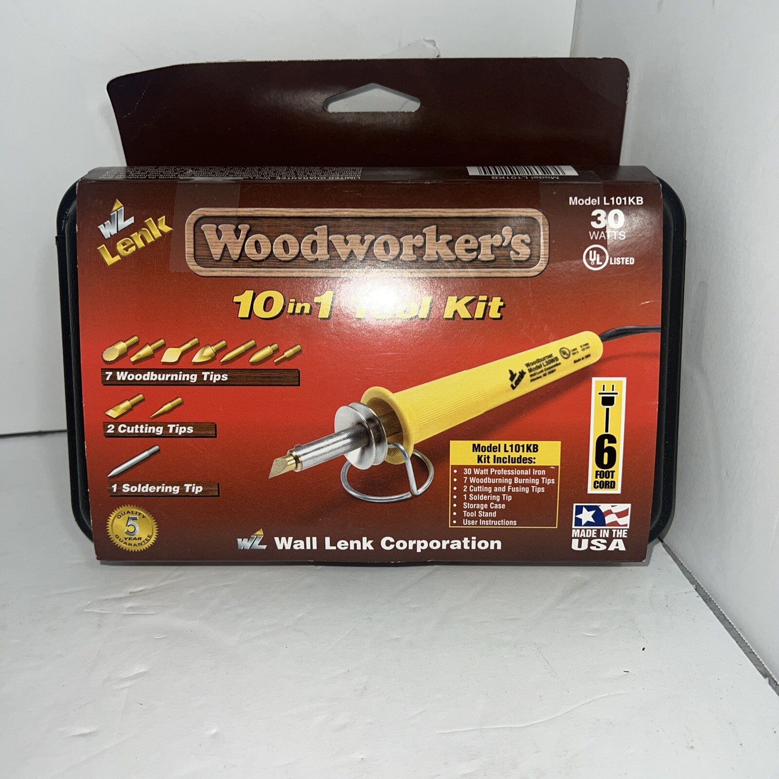 Wall Lenk Woodworker's 30W 10-in-1 Wood Burning Kit L101KB Wall Lenk L101KB New