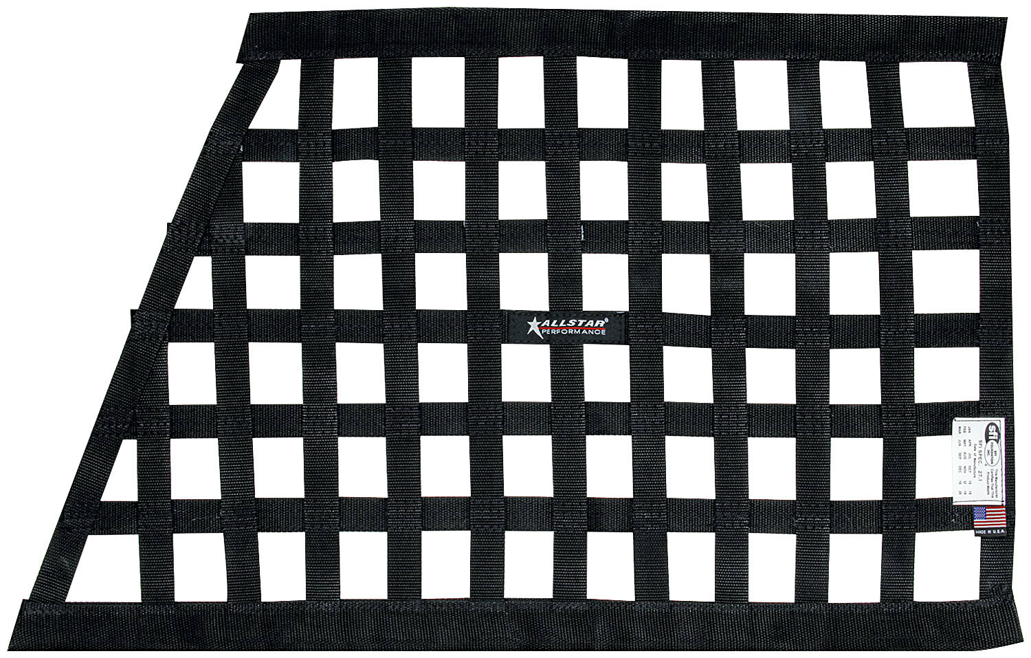 ALLSTAR PERFORMANCE Window Net Border Style Angled Black SFI