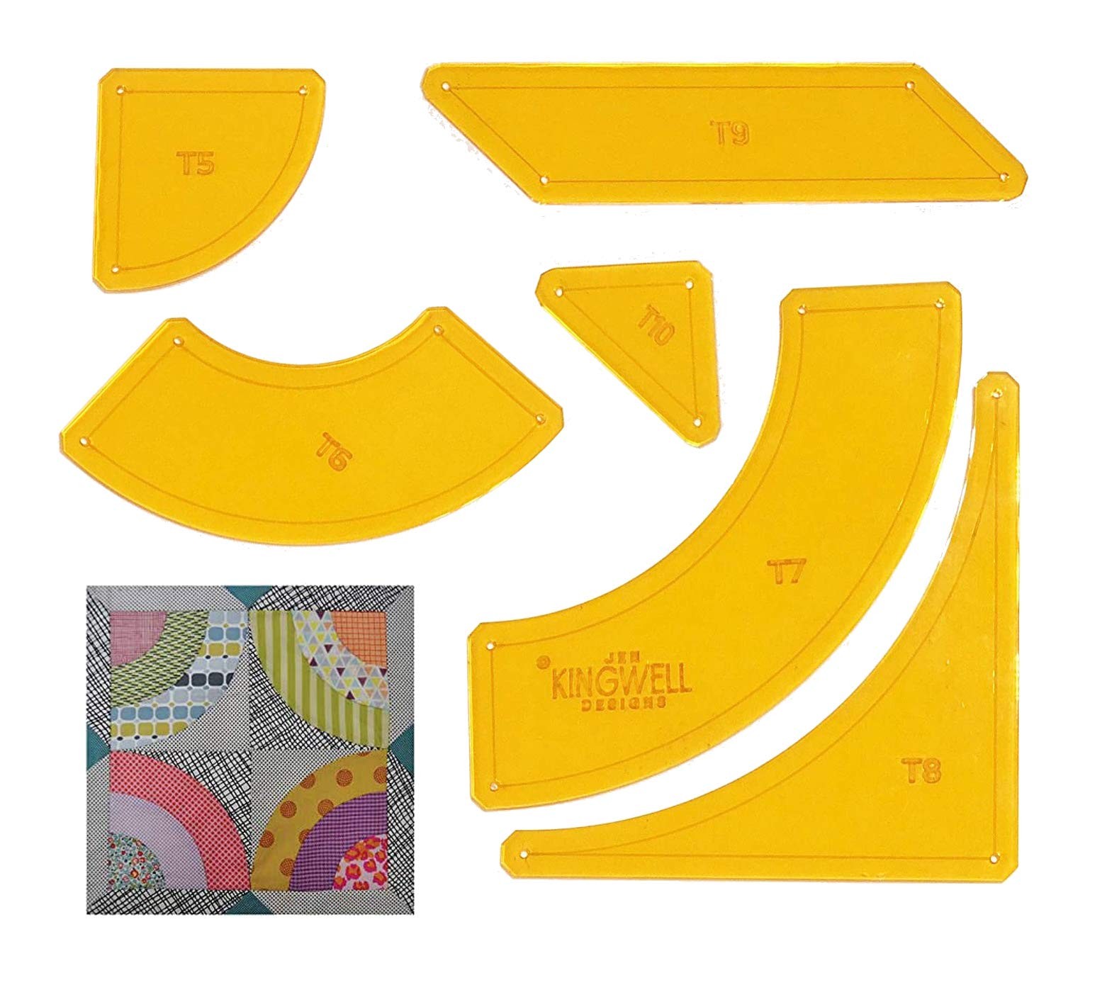 Bells Beach 12 Inch Quilt Block Acrylic Tempters Series Template Set