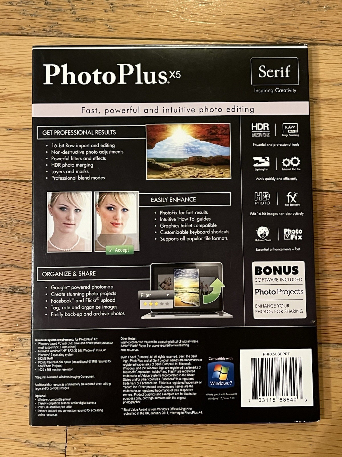 Photo Plus X5 Photo Editing Software Windows 2 Discs 2011