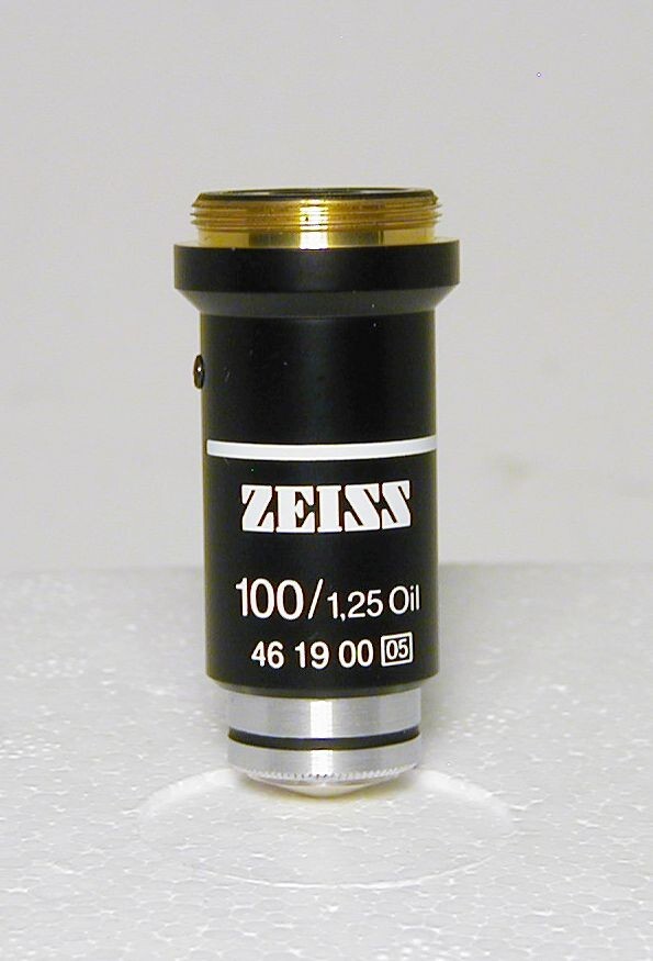 Zeiss Microscope Objective, Achromat 100x, brand new! NOS Free Ship!