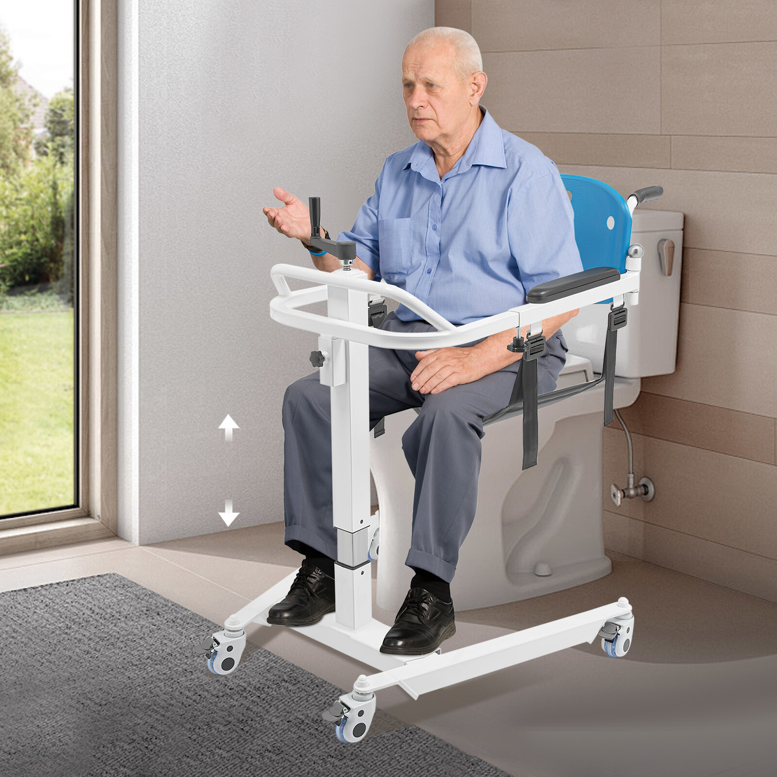 Patient Lift Transfer Chair for Elderly Nursing Wheelchair to Car Transport Lift