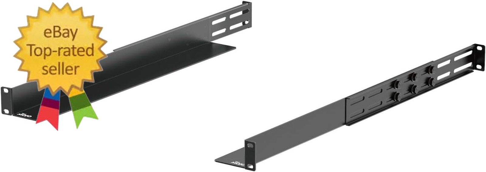 1U Universal Rack Mount Rails,4-Post Server Rack Shelf Rail with 20.9"-32" Adjus