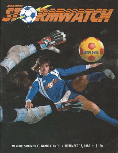 Memphis Storm Soccer Match Program vs Ft Program Cover On 12x8in Metal Sign