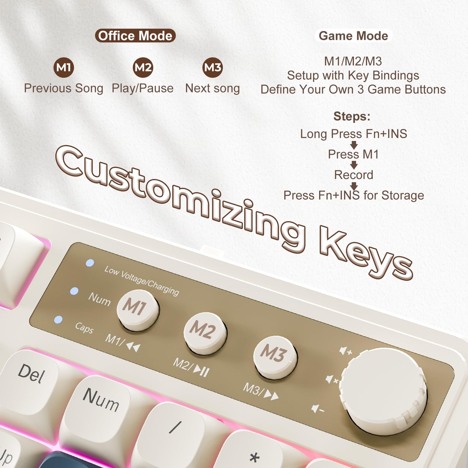 Aula S99 Gaming Keyboard Wireless Computer Keyboards Tri-Mode