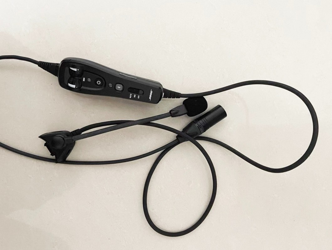 Bose A20 Bluetooth Control Module Triple Cable Boom Mic 5 Pin XLR Plug Cord