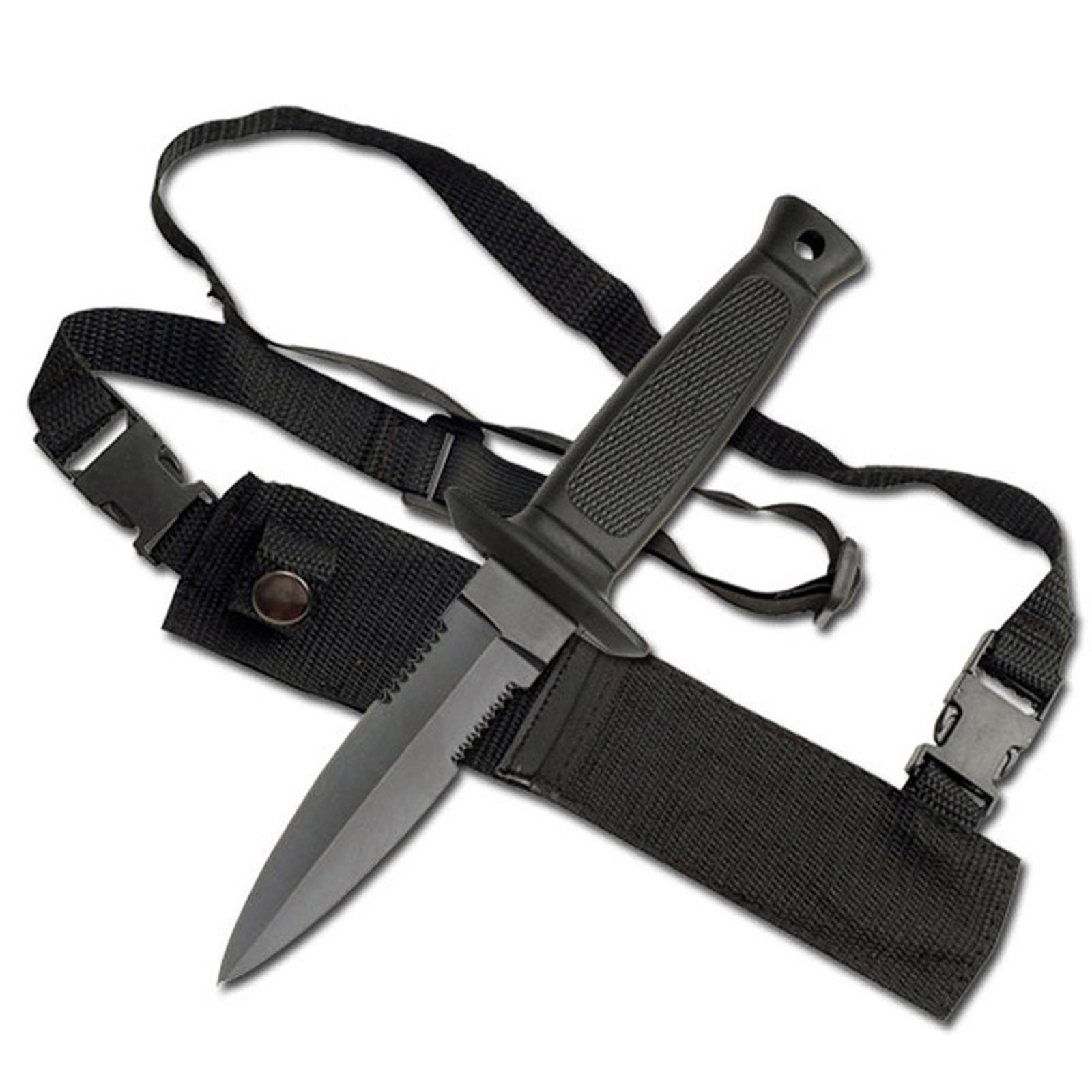7.8" Ace High Gamblers Dagger: Double Edge Serrated Boot Knife - Tactical EDC