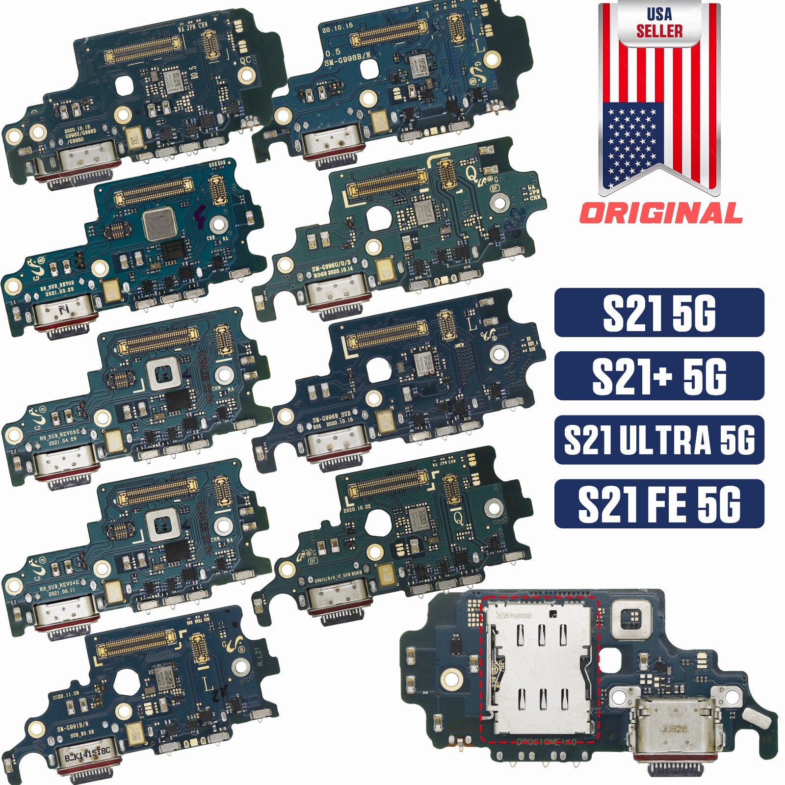 OEM USB Charging Port Board Dock Reader For Samsung Galaxy S21/S21+/ Ultra FE 5G